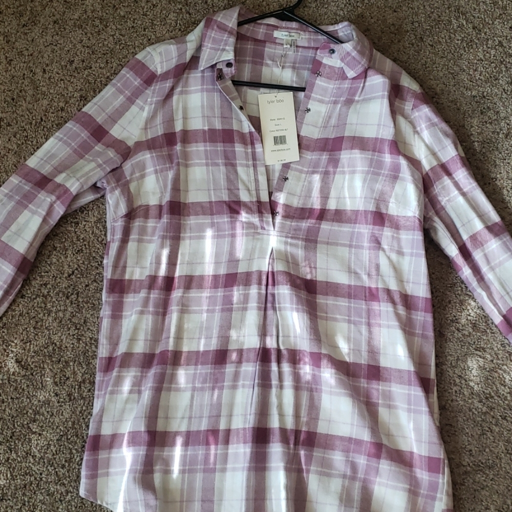 Lilac Plaid Tunic